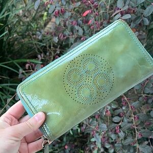 Coach Mint Green Patent Leather Wallet